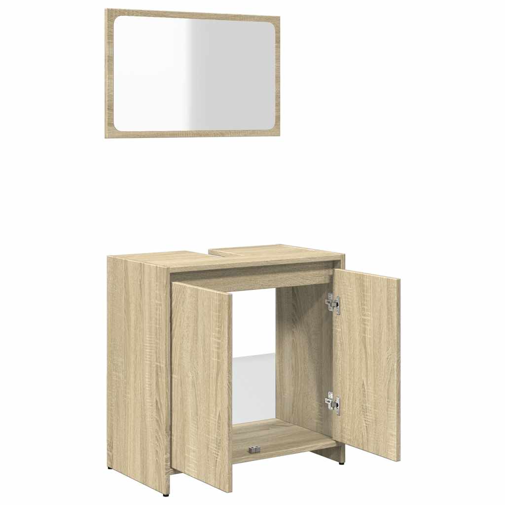 Badmöbel-Set Weiß Holzwerkstoff