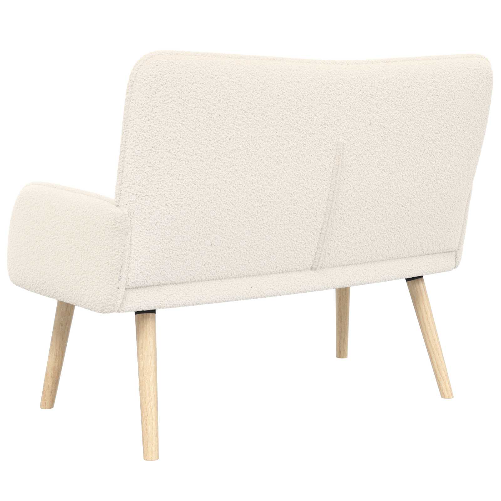 2-Sitzer Sofa Hellgrau 115 x 61 x 87 cm Bouclé