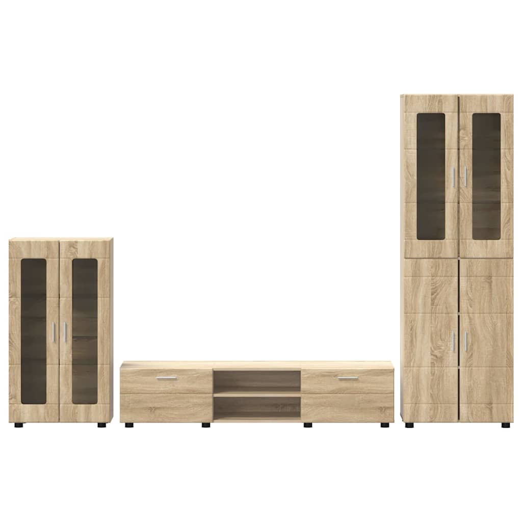 Highboard mit Regal FLORIN Weiß 60 x 35 x 182 cm Holzwerkstoff