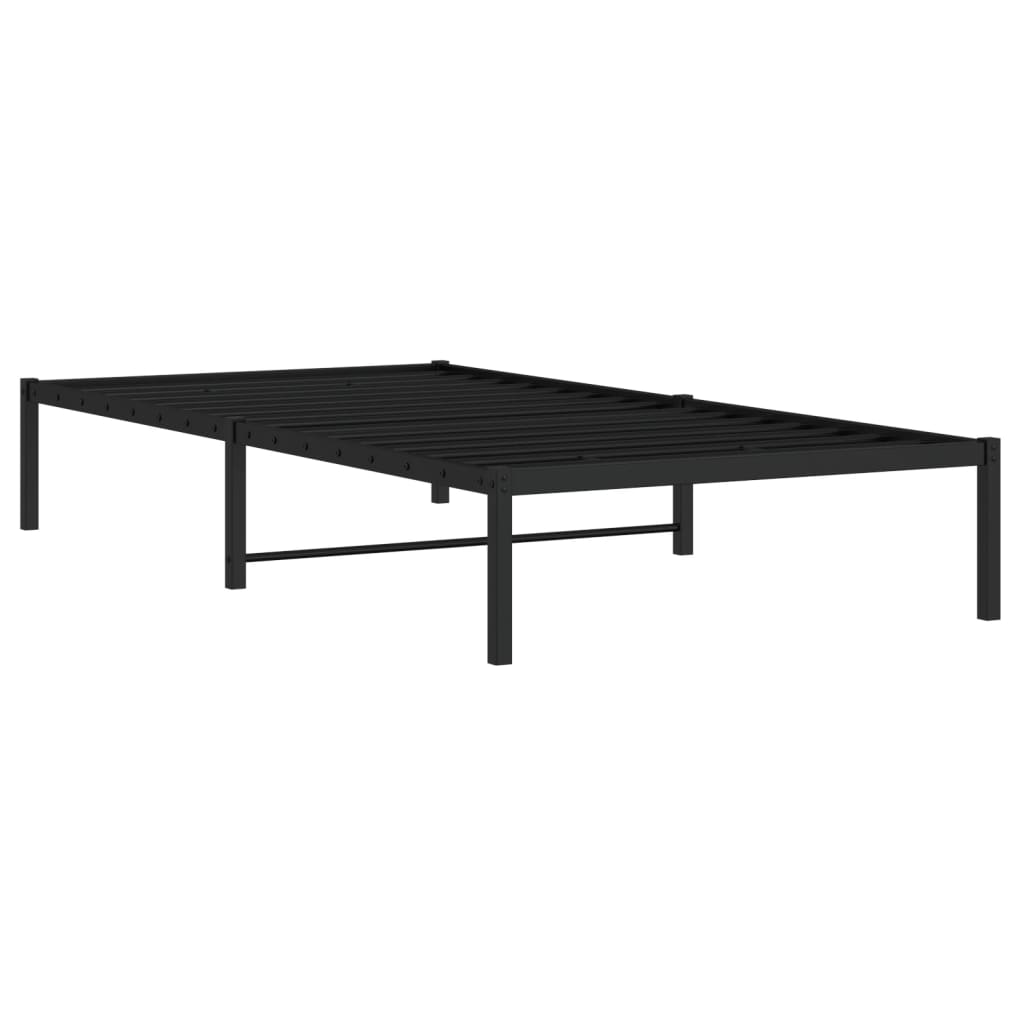 Bettgestell Metall Schwarz 75x190 cm