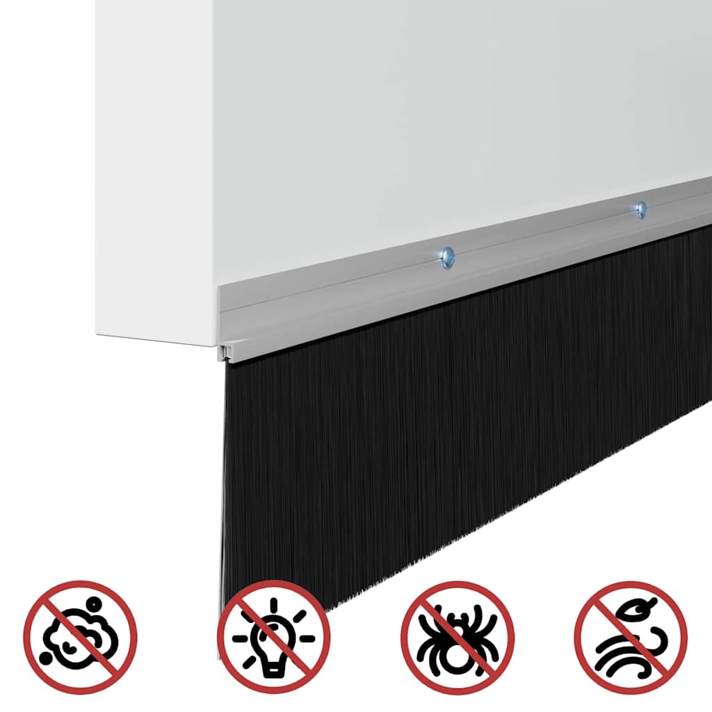 Aufsteck Türbürstendichtungen 2 pcs Braun 100 cm