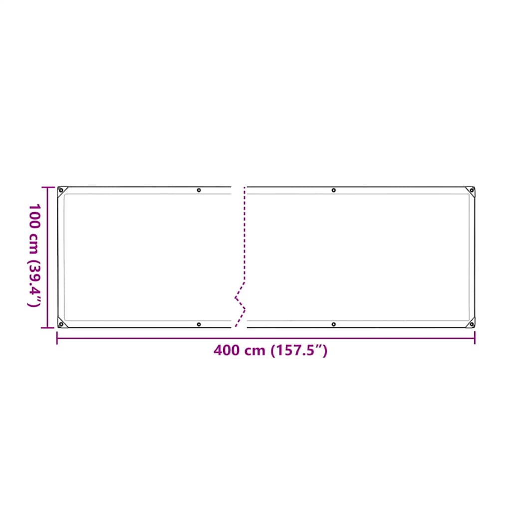 Pflanzenabdeckung mit Ösen 1x3 m Polyethylen