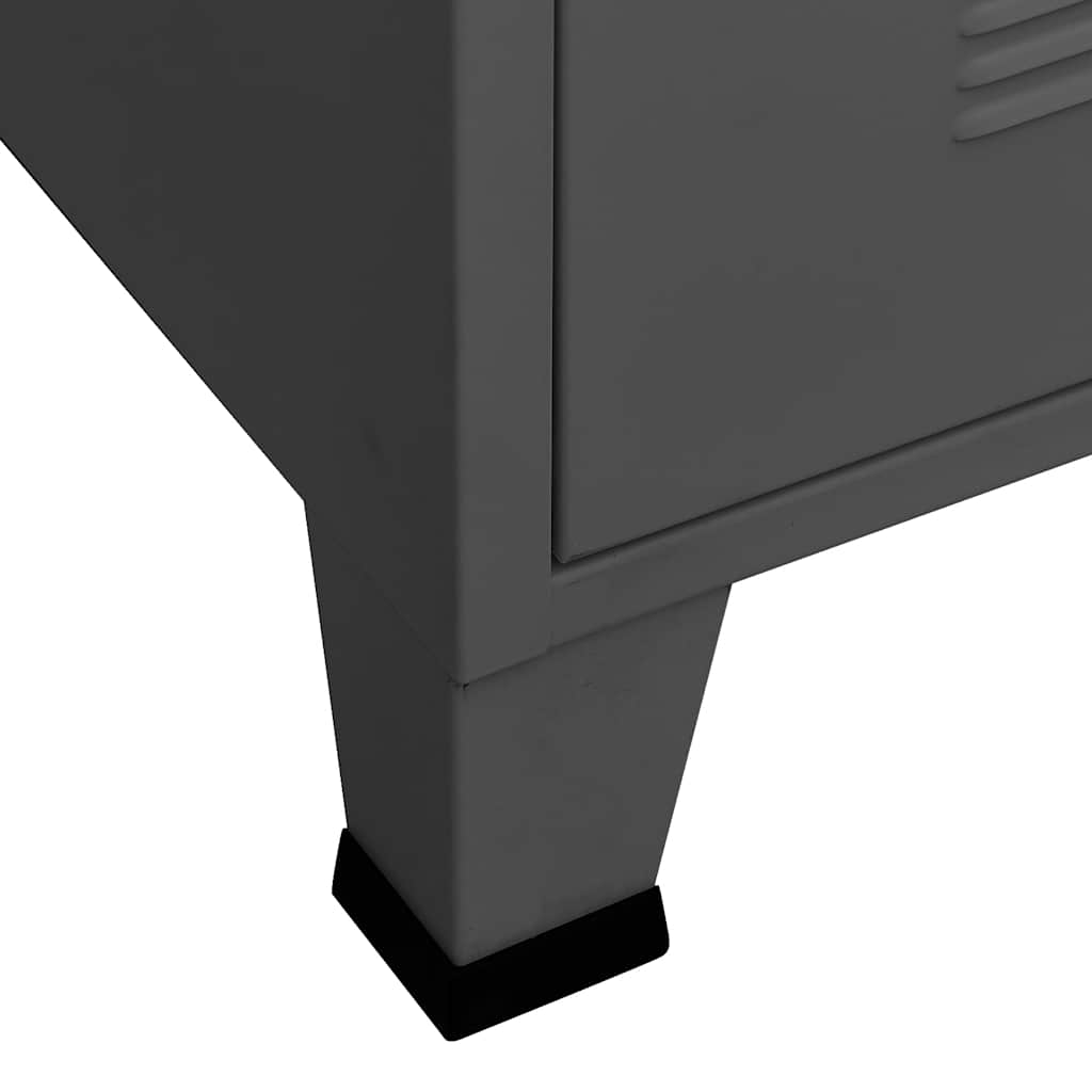 Lagerschrank Industrial Schwarz 75x40x80 cm Stahl