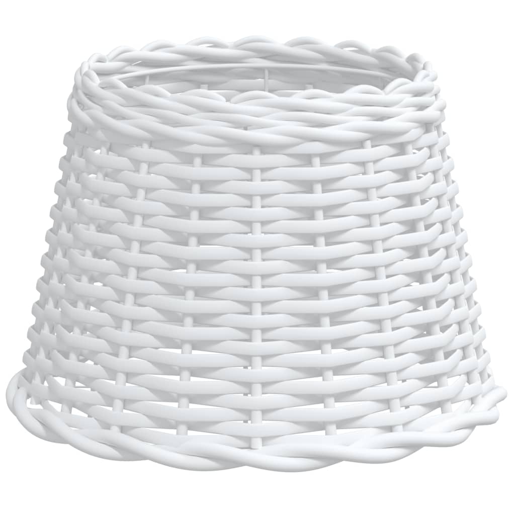 Lampenschirm Weiß Ø15x12 cm Korbweide