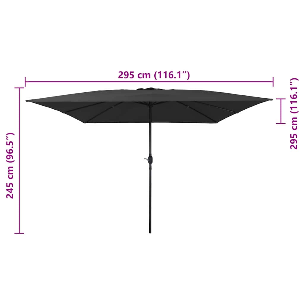 Garten-Sonnenschirm Sand 295 x 295 x 245 cm Polyester und Stahl