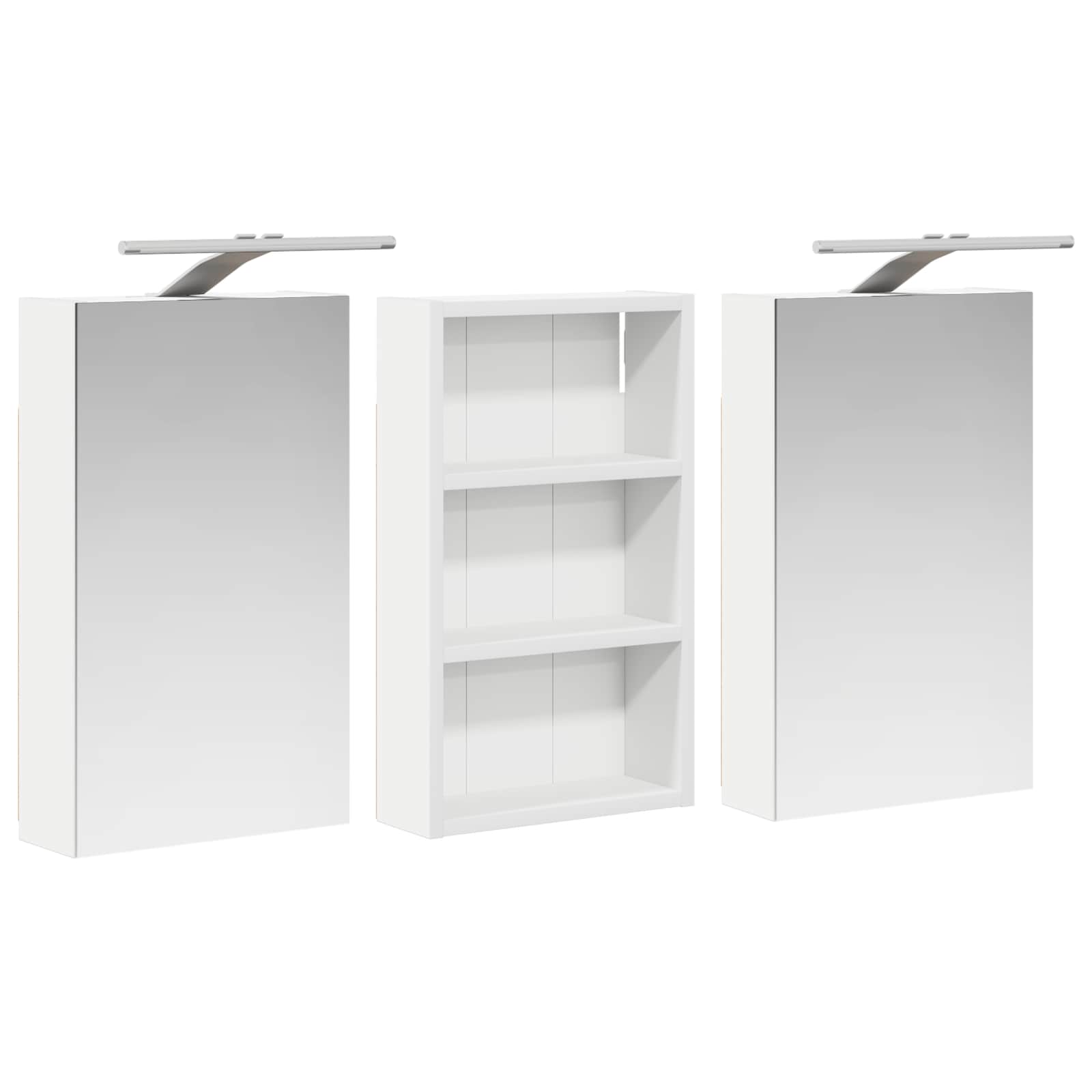 Badezimmerschrank-Set 3 pcs 80 x 10,5 x 50 cm Holzwerkstoff