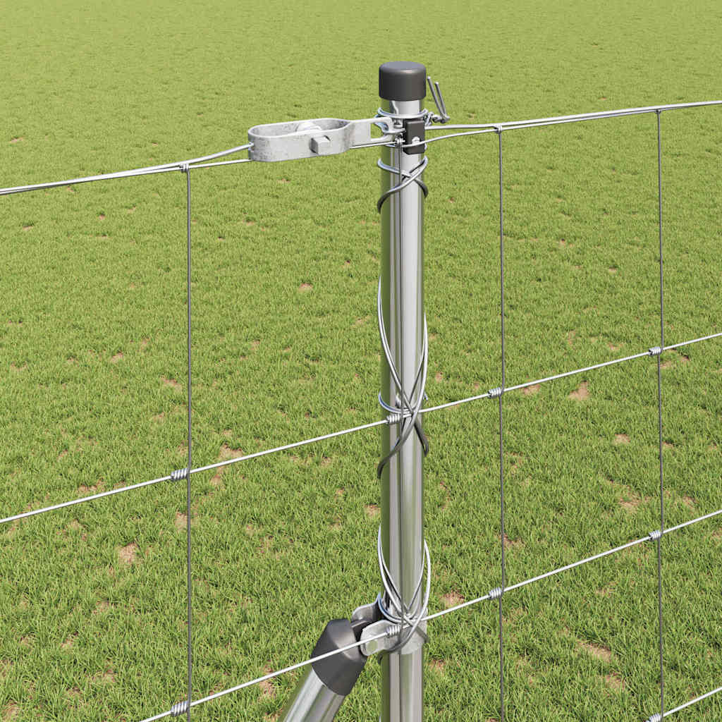 Ground Fix Geschweißter Drahtzaun 25 x 0,8 m Silber Netz