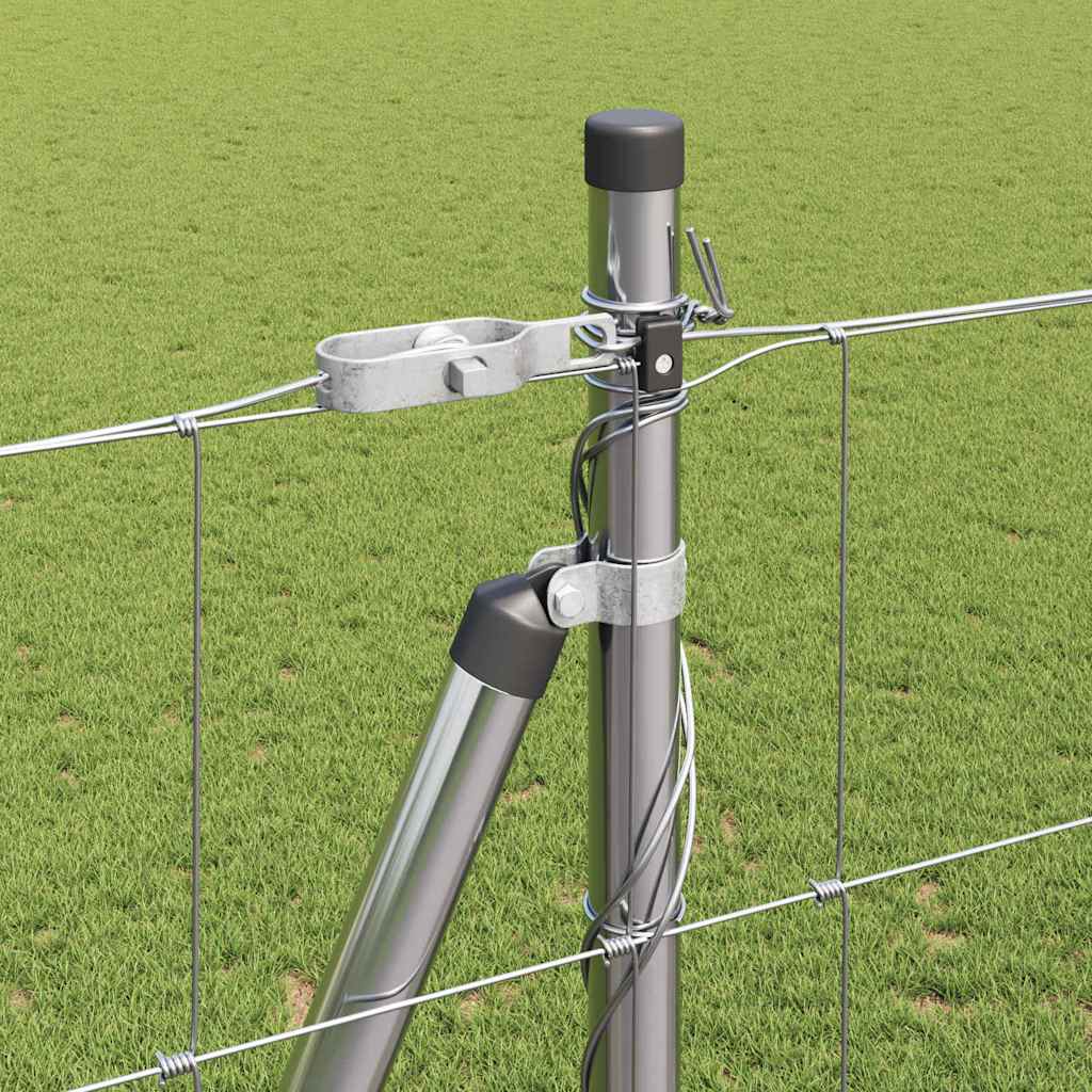 Ground Fix Geschweißter Drahtzaun 25 x 0,8 m Silber Netz