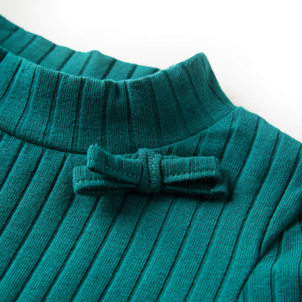 Kinder-Langarmshirt Rippstrick Knallrosa 116