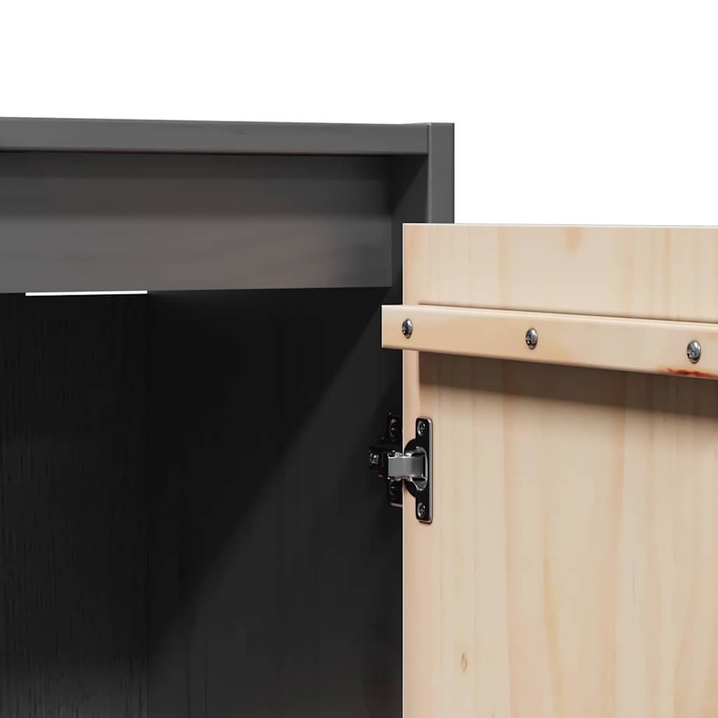 Wandschrank 30x30x100 cm Massivholz Kiefer