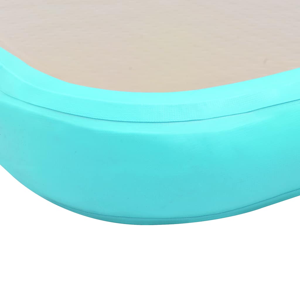 Aufblasbare Gymnastikmatte mit Pumpe 300×100×10 cm PVC Rosa