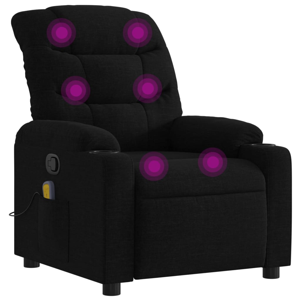 Massage-Relaxsessel, hellgrauer Stoff