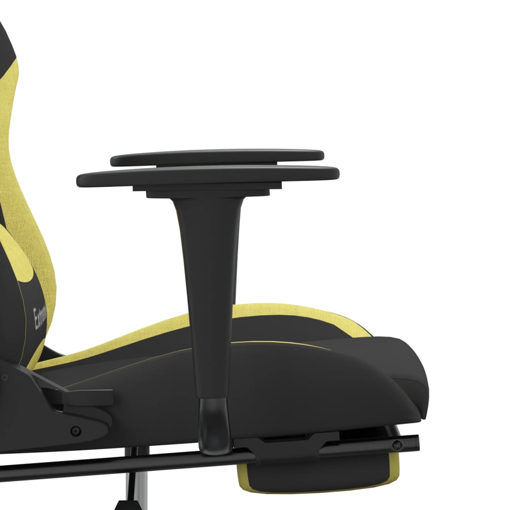 Gaming-Stuhl mit Massagefunktion Schwarz und Creme Stoff