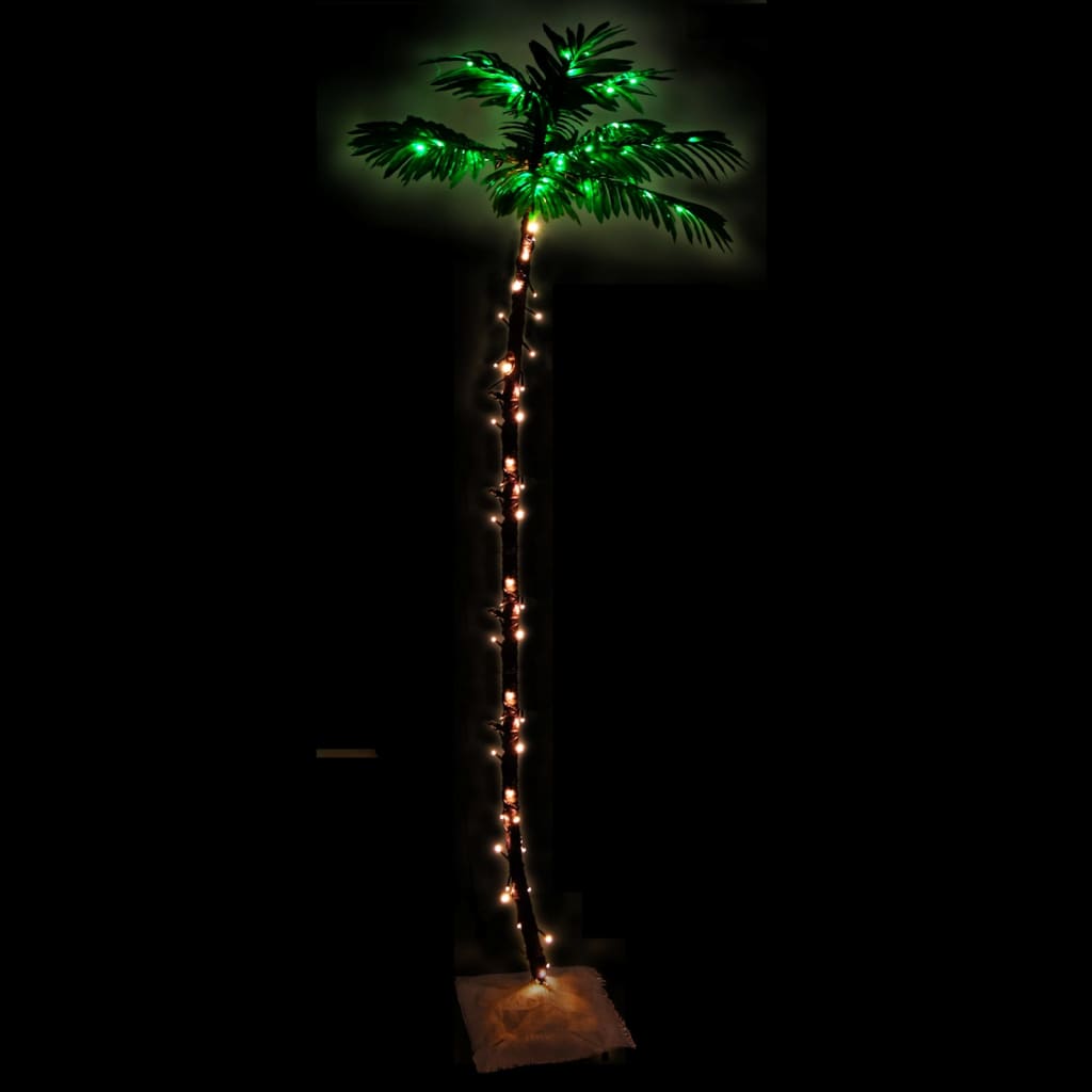 Künstliche Palme LED Warmweiß 72 LEDs 120 cm