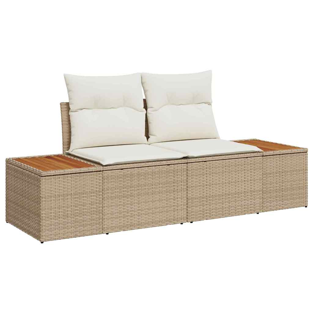 Garten Essgruppe mit Kissen 9 pcs Schwarz und Beige