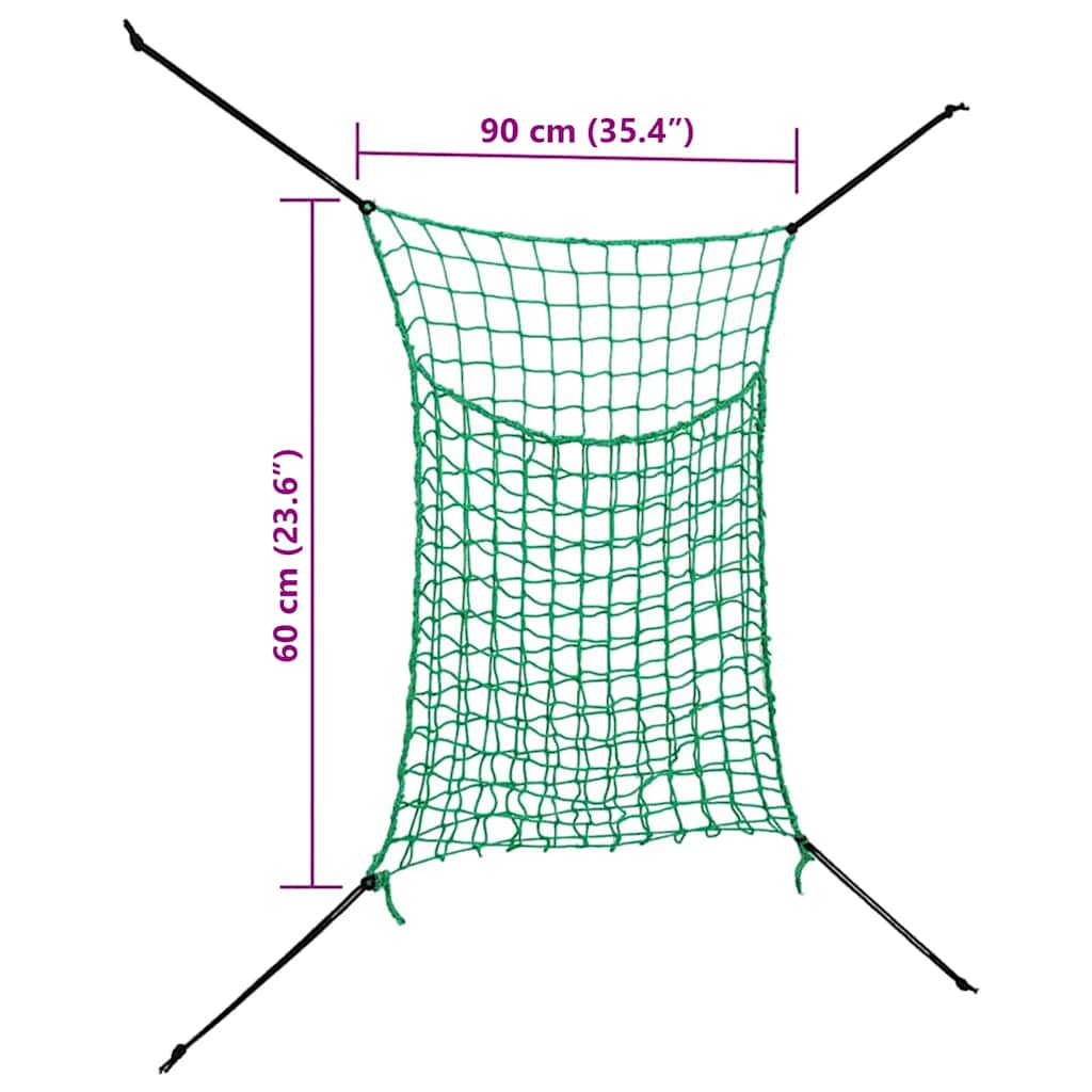 Heunetze 2 Stk Rechteckig 0,9x1 m PP