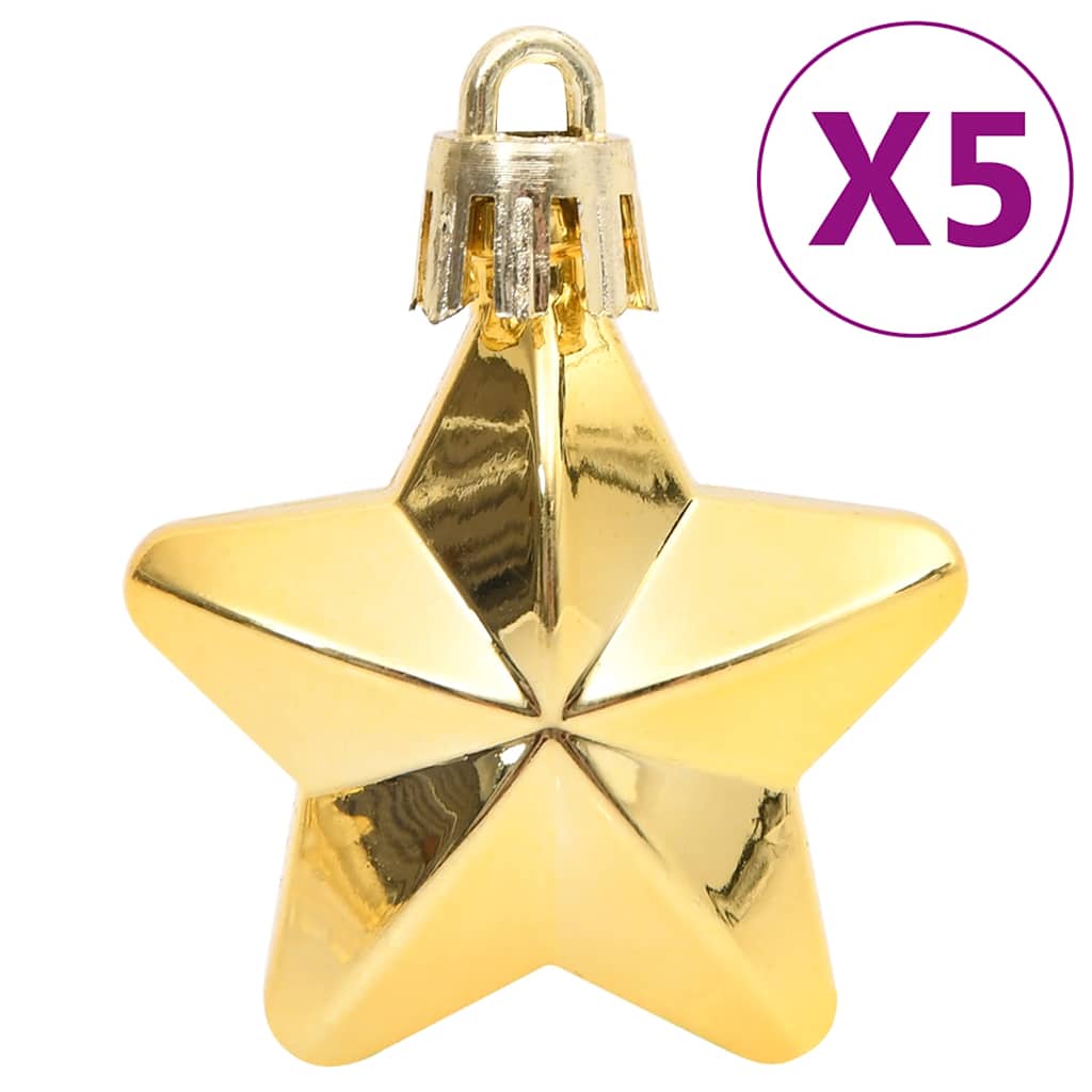 111-tlg. Weihnachtskugel-Set Golden Polystyrol