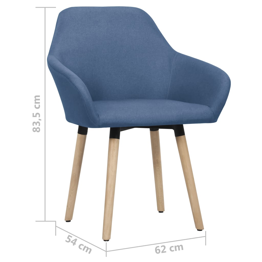 Esszimmerstühle 4 Stk. Blau Stoff