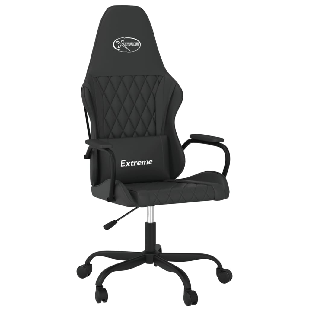 Gaming-Stuhl mit Massagefunktion Schwarz und Blau Kunstleder
