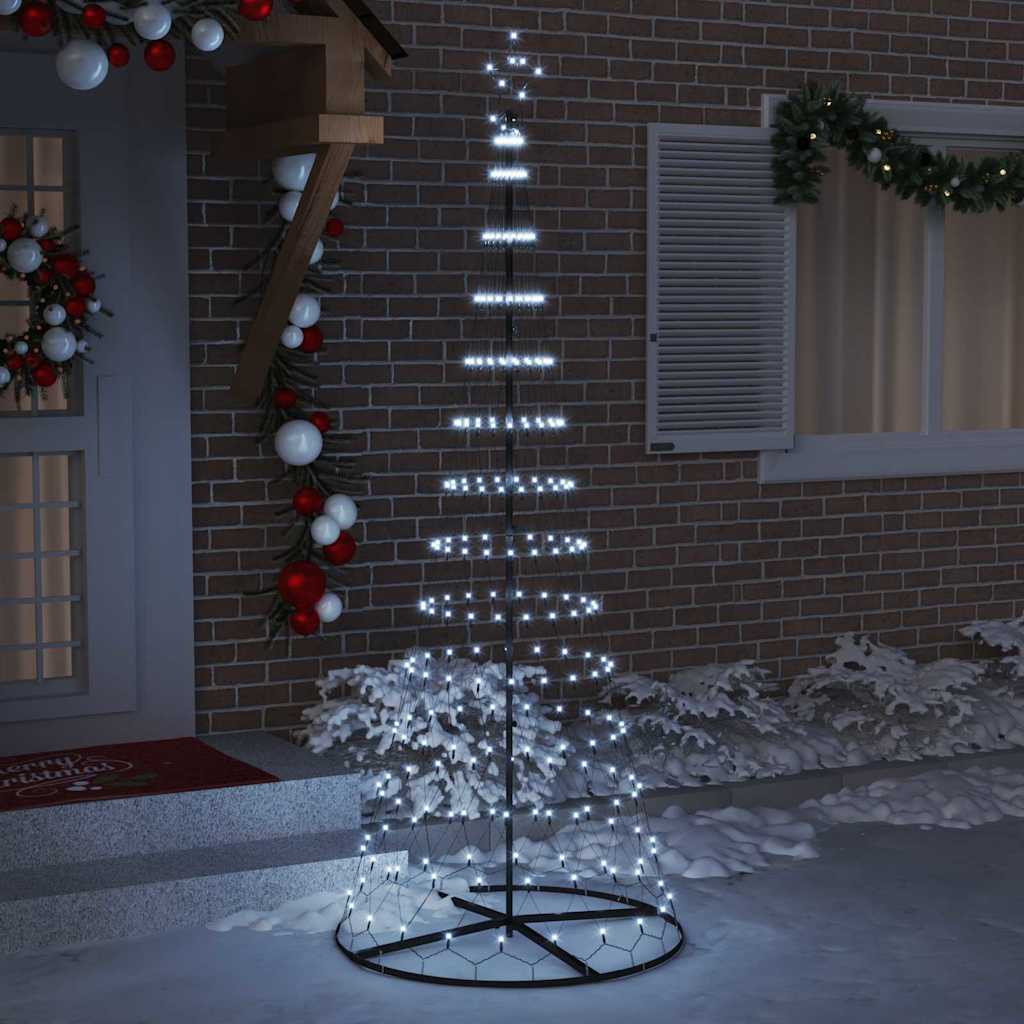 LED-Weihnachtsbaum mit 230 LEDs Mehrfarbig 184,5 cm Metall
