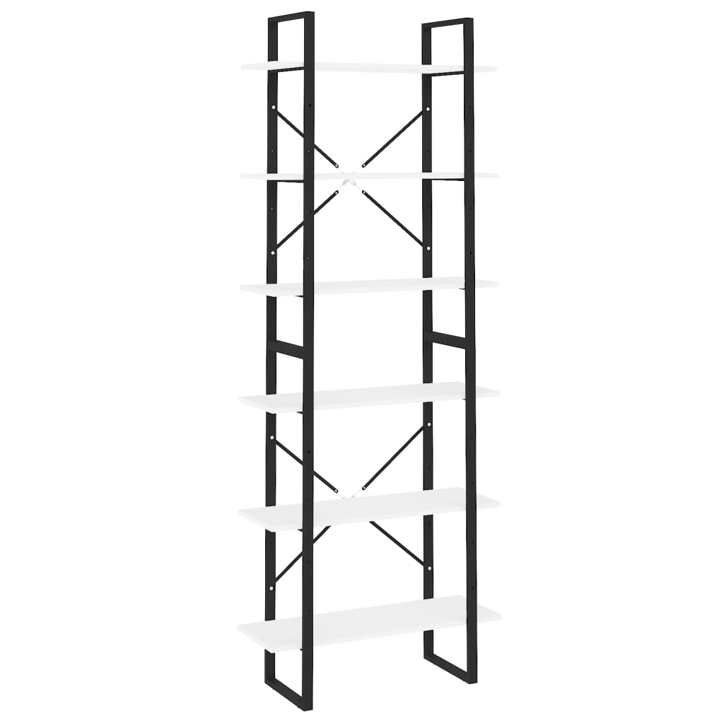 Bücherregal Weiß 80x30x105 cm Holzwerkstoff