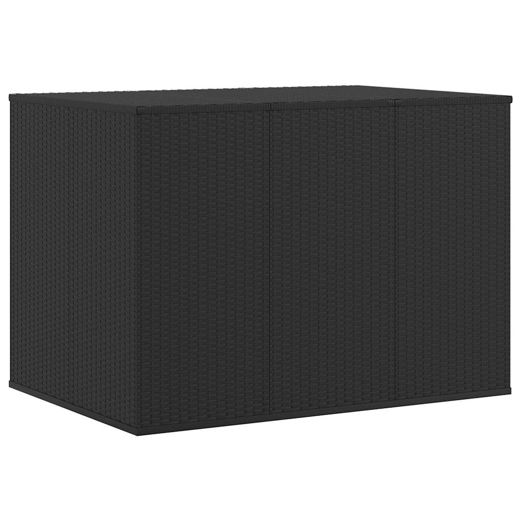 Garten-Kissenbox PE Rattan 100x49x103,5 cm Schwarz