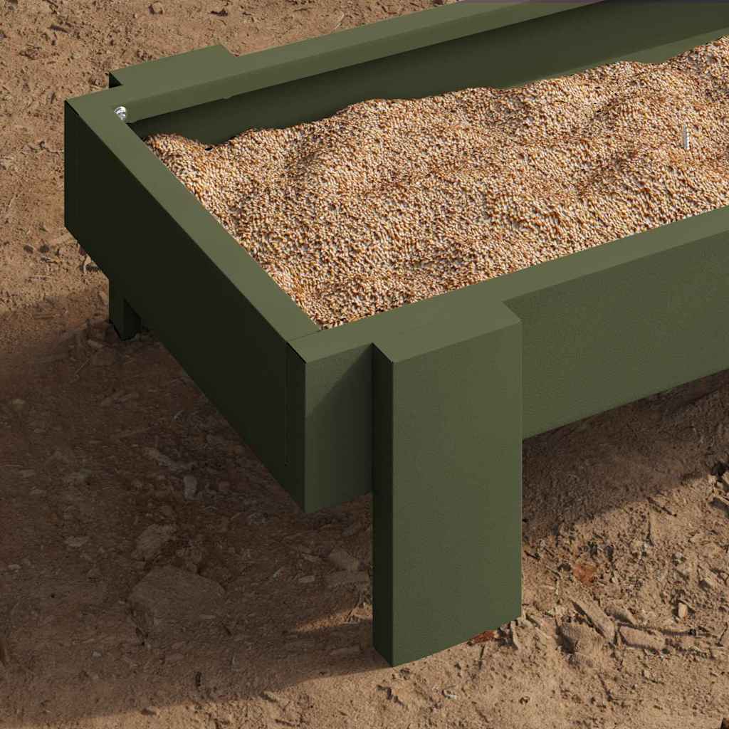 Hühnerfütterungsrinne Schwarz 80 x 28 x 13,5 cm