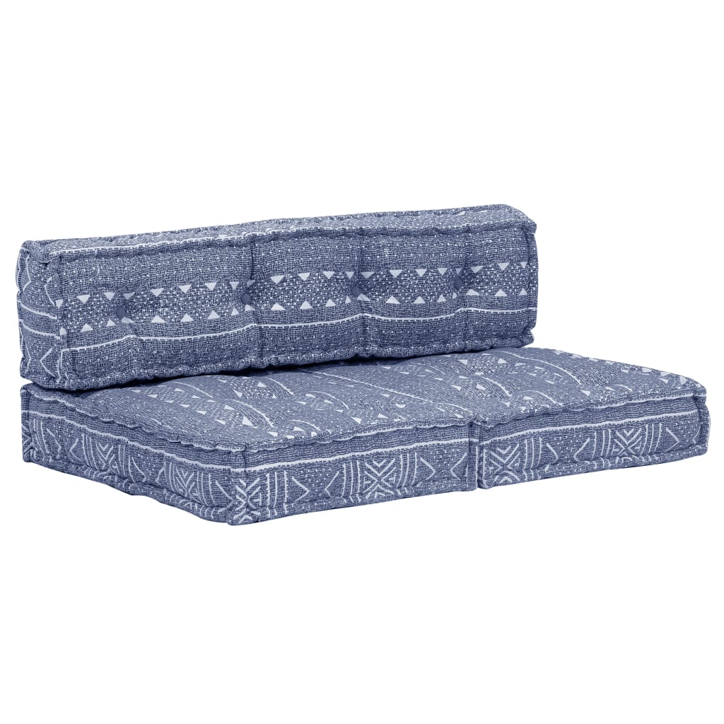 2-Sitzer Modularer Pouf Patchwork Stoff