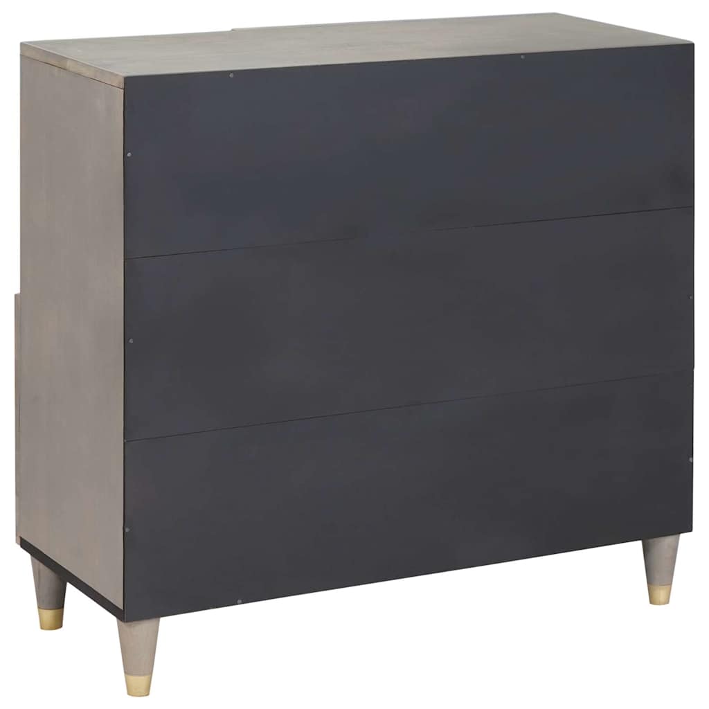 Sideboard mit Regal Braun 80 x 33 x 75 cm Massivholz Mango
