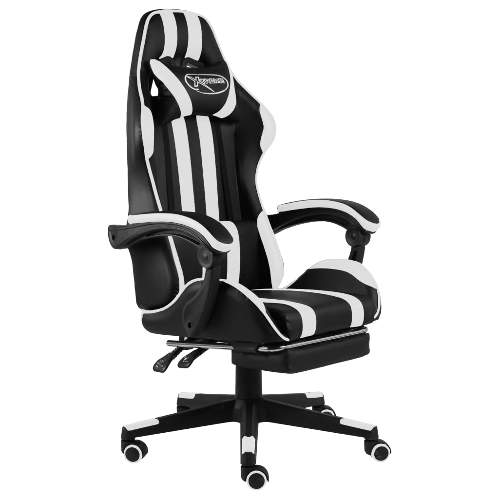 Gaming-Stuhl Schwarz und Blau Kunstleder