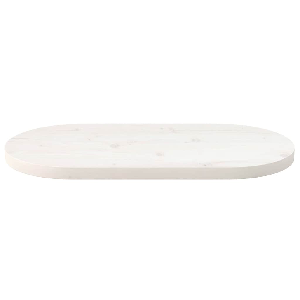 Tischplatte 60x30x2,5 cm Massivholz Kiefer Oval