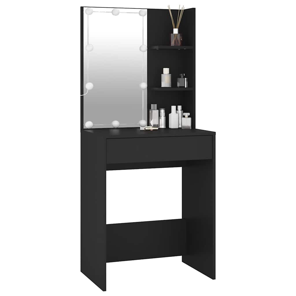 Schminktisch mit LED Weiß 60x40x140 cm