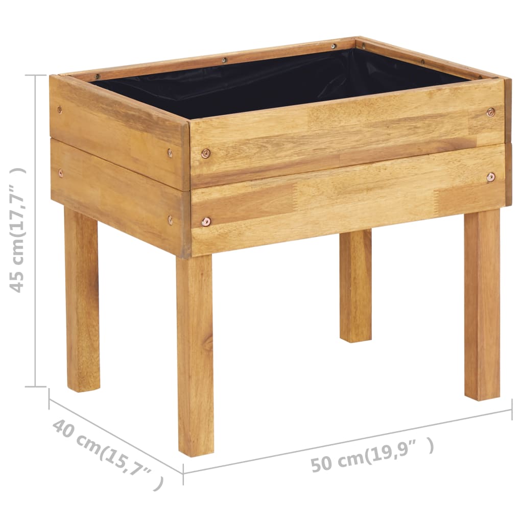 Hochkübel 78,5 x 58,5 x 78,5 cm Massivholz Akazie