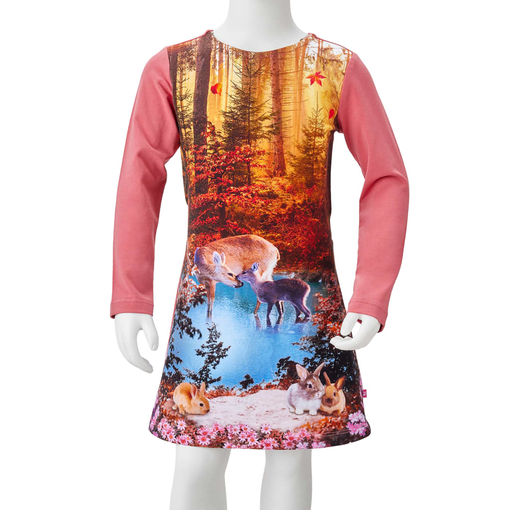 Kinderkleid mit Langen Ärmeln Marineblau 116