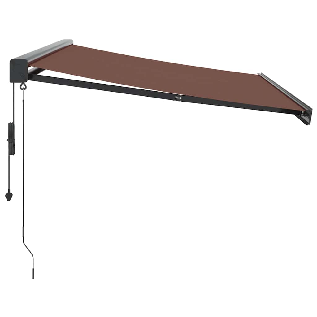 Markise Einziehbar Blau und Weiß 4x3 m Stoff und Aluminium