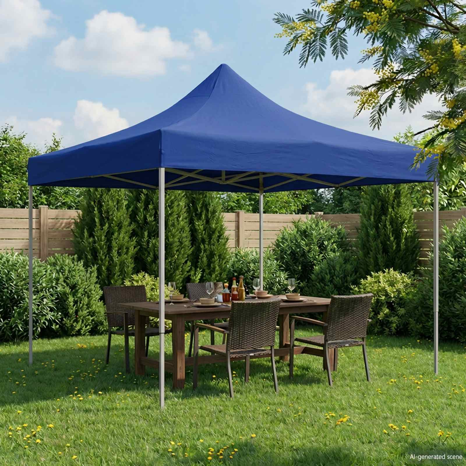 Partyzelt Faltbar Pop-Up Schwarz 292x292x315 cm