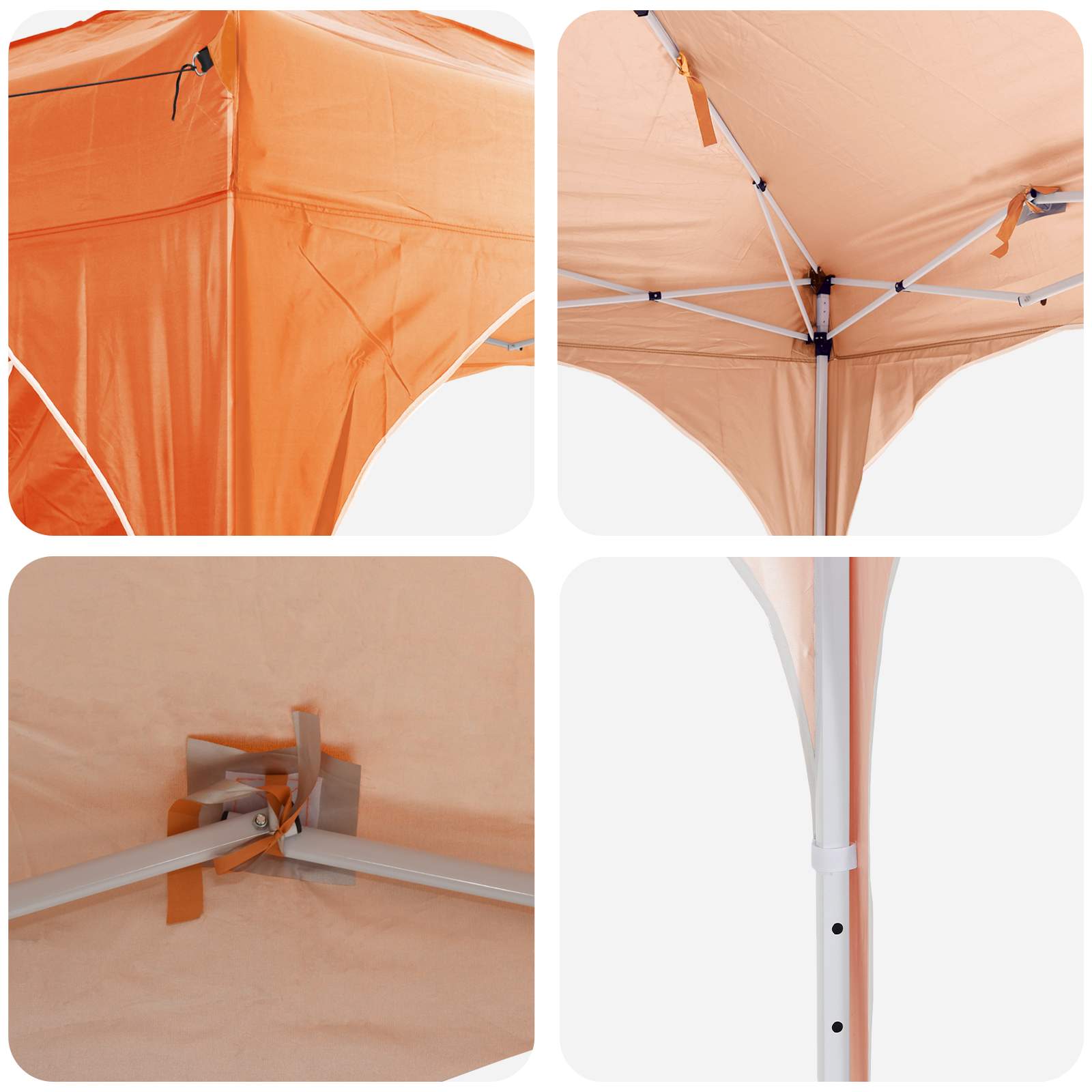 Pop-up Partyzelt 575 x 288 x 245 cm Creme Oxford-Stoff
