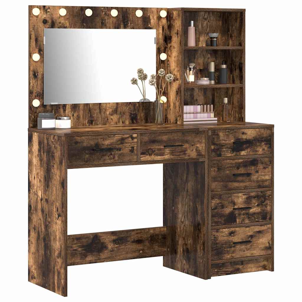 Schminktisch mit Regal Weiß 78,5 x 41 x 135 cm Holzwerkstoff