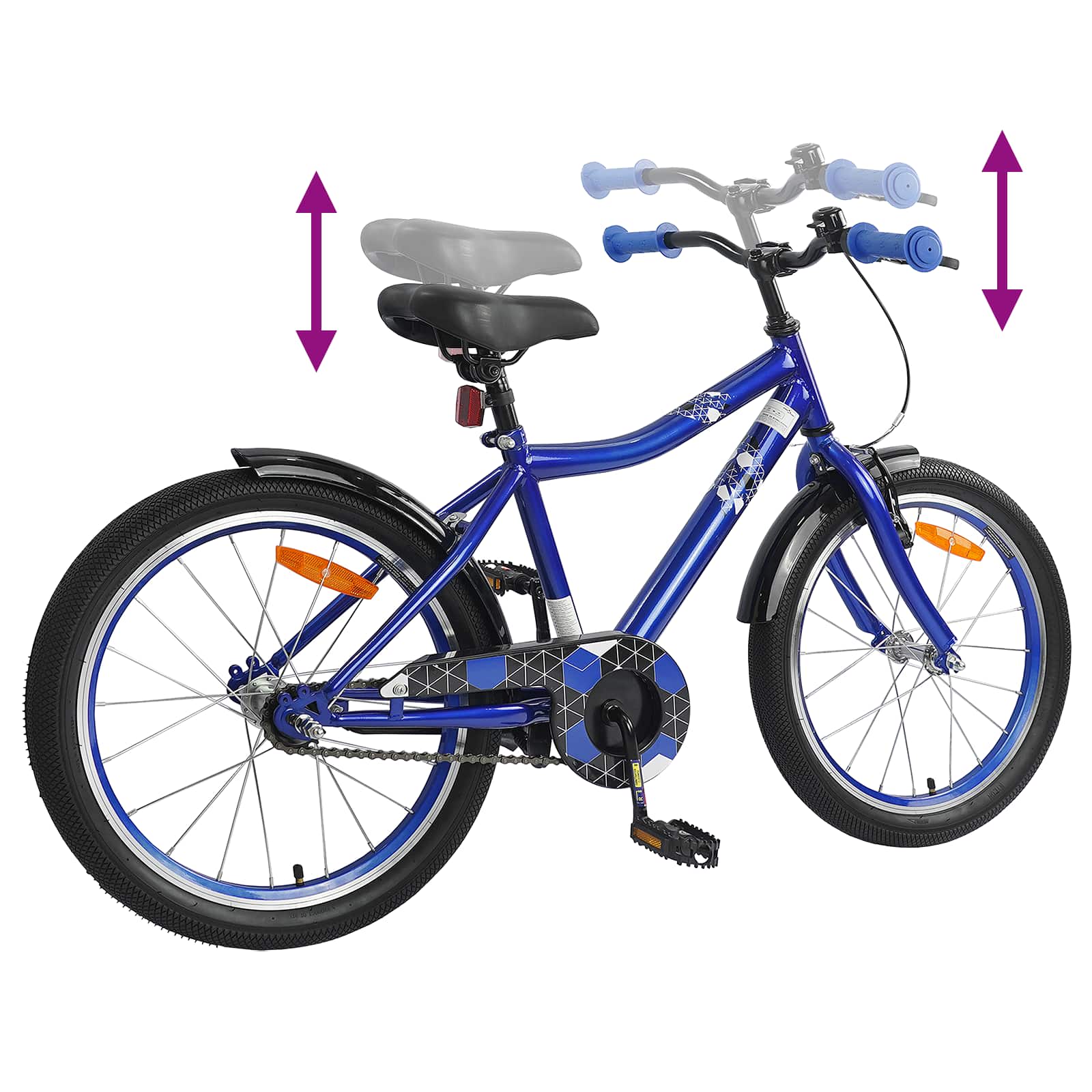 Kinderfahrrad 12 Zoll für 2-4 Jahre alt Schwarz