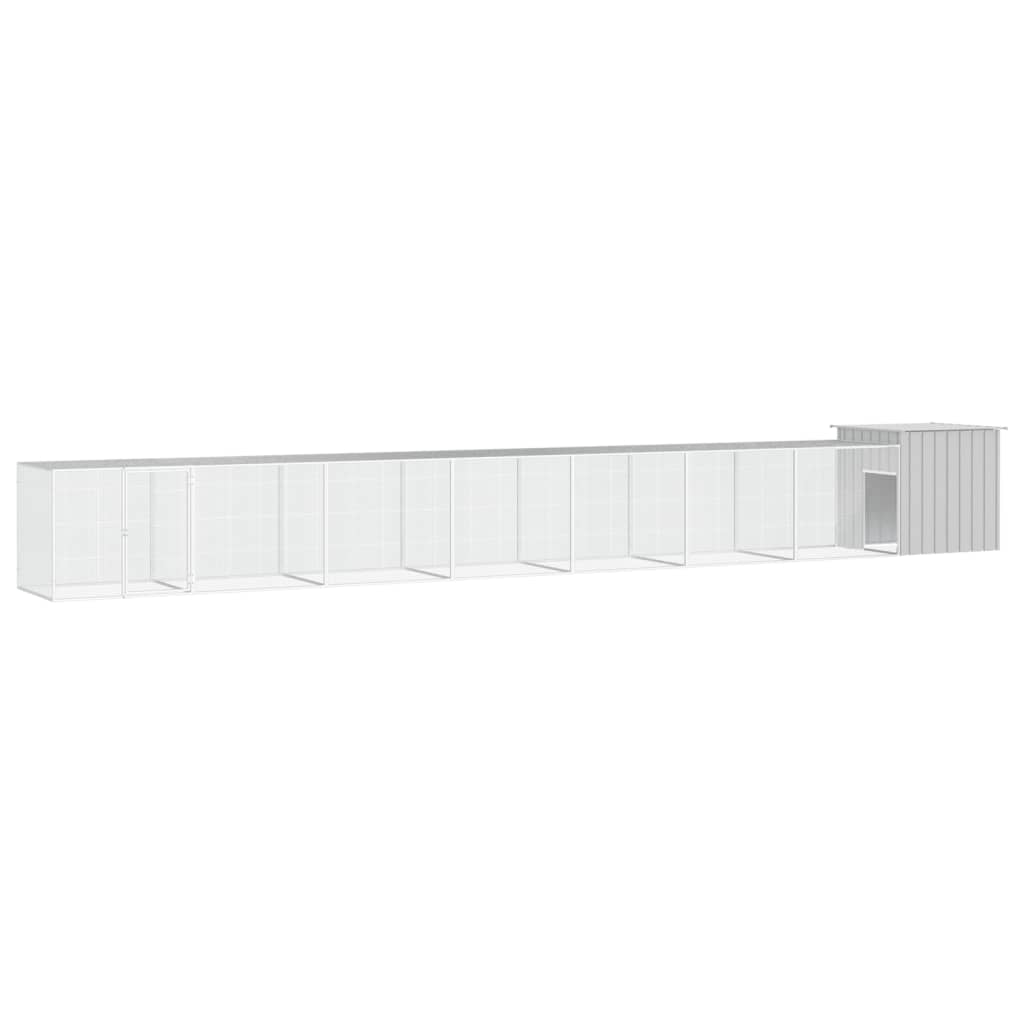 Hühnerkäfig Anthrazit 200x91x100 cm Verzinkter Stahl