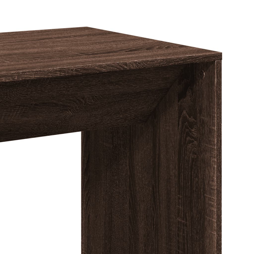 Bartisch Schwarz Eichen-Optik 102 x 50 x 103,5 cm Holzwerkstoff