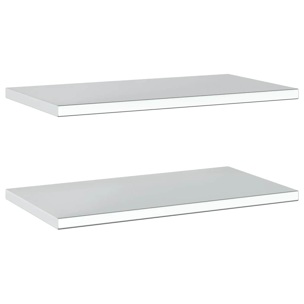 Wandregale 2 Stk. 100x40 cm Silbern Edelstahl