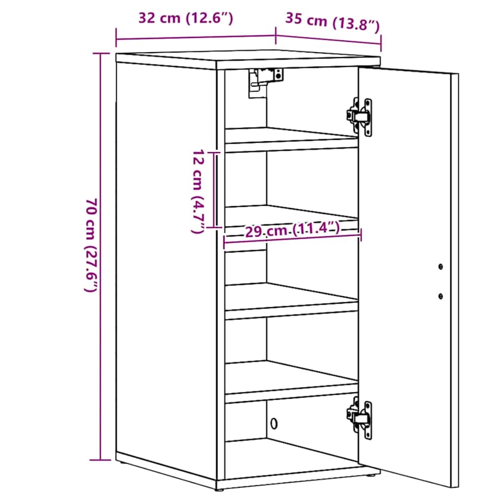 Schuhschrank Weiß 60x35x70 cm Holzwerkstoff