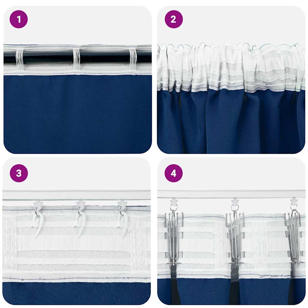 Verdunkelungs-Vorhänge mit Ringen 2 pcs Beige 140 x 140 cm