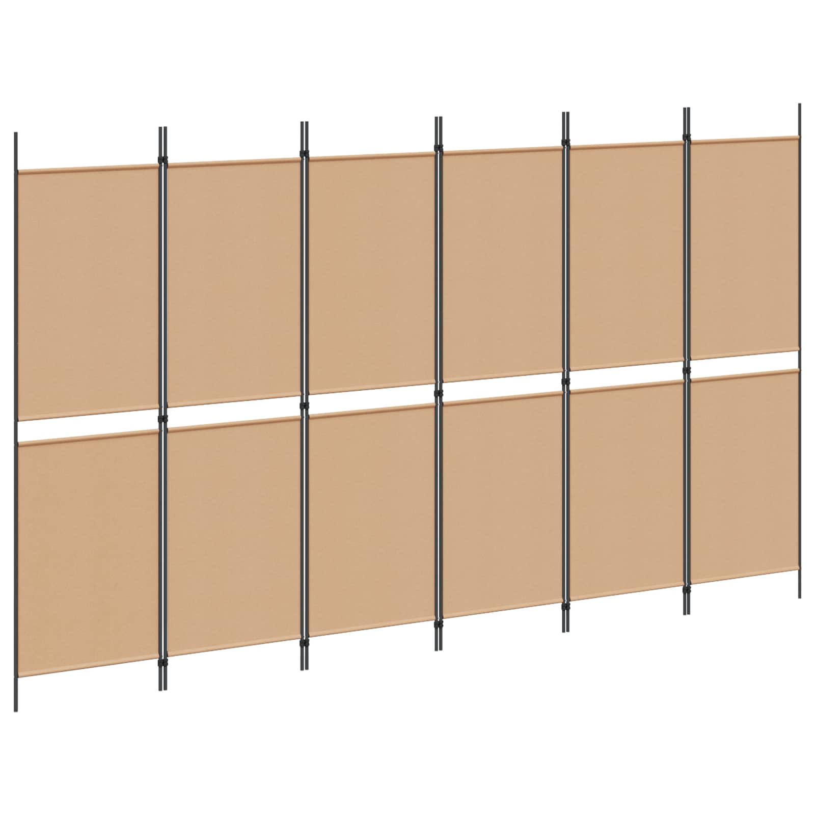 3-teiliger Raumteiler Beige 150 x 180 cm Stoff