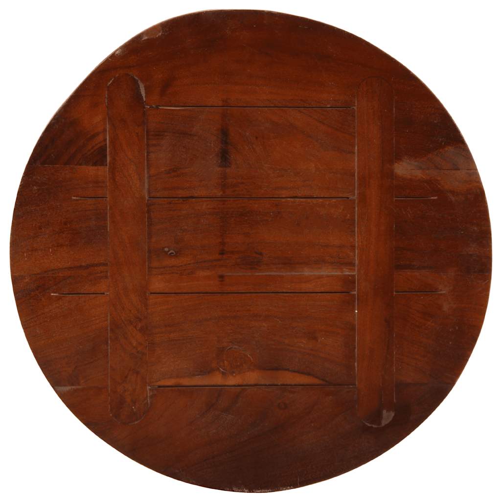 Tischplatte Ø 40x2,5 cm Rund Raues Massives Mangoholz