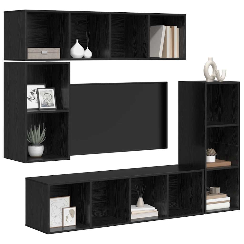 4-tlg. TV-Schrank-Set Weiß Holzwerkstoff