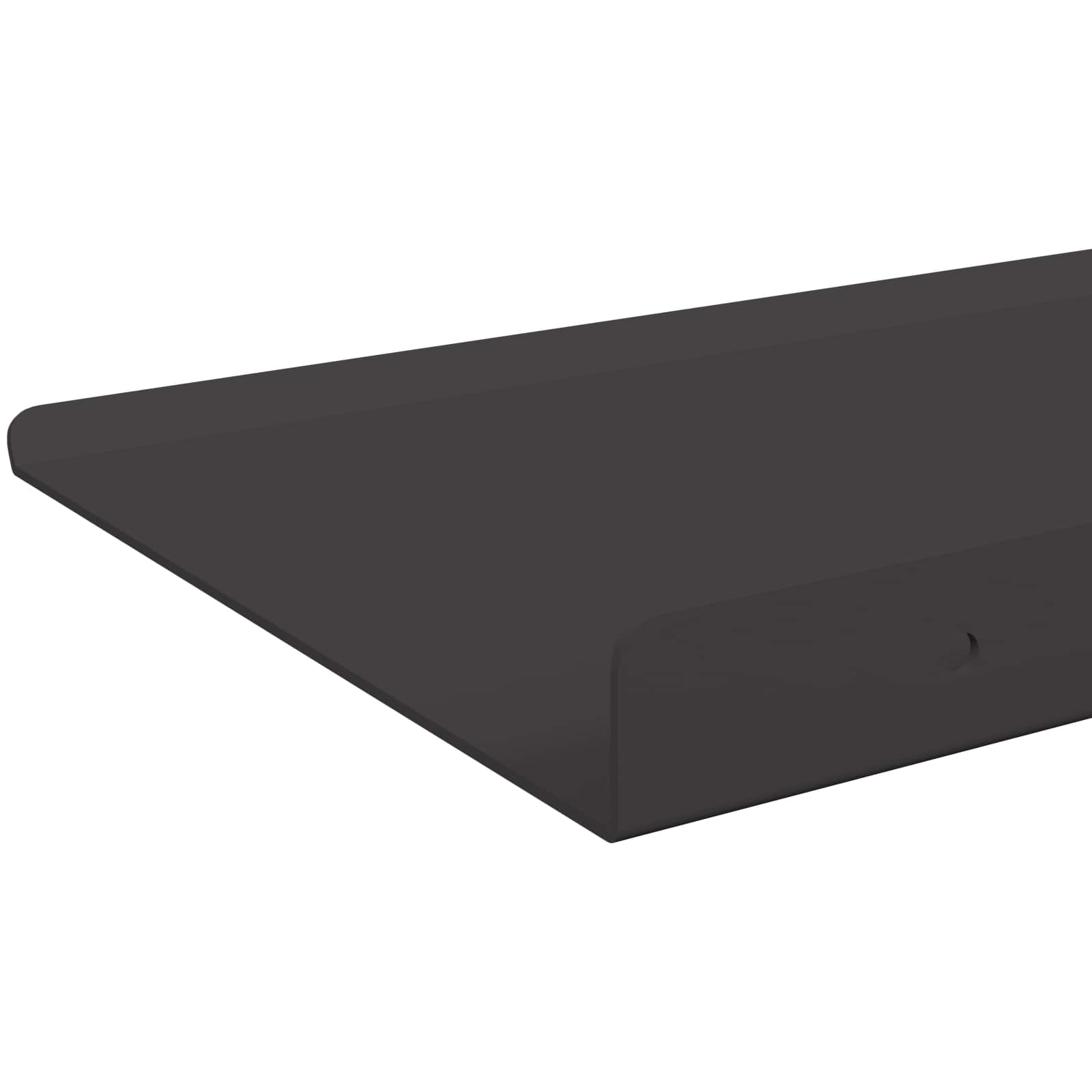 Schwebendes Regal 3 pcs Schwarz 40 x 9 x 2,5 cm Stahl