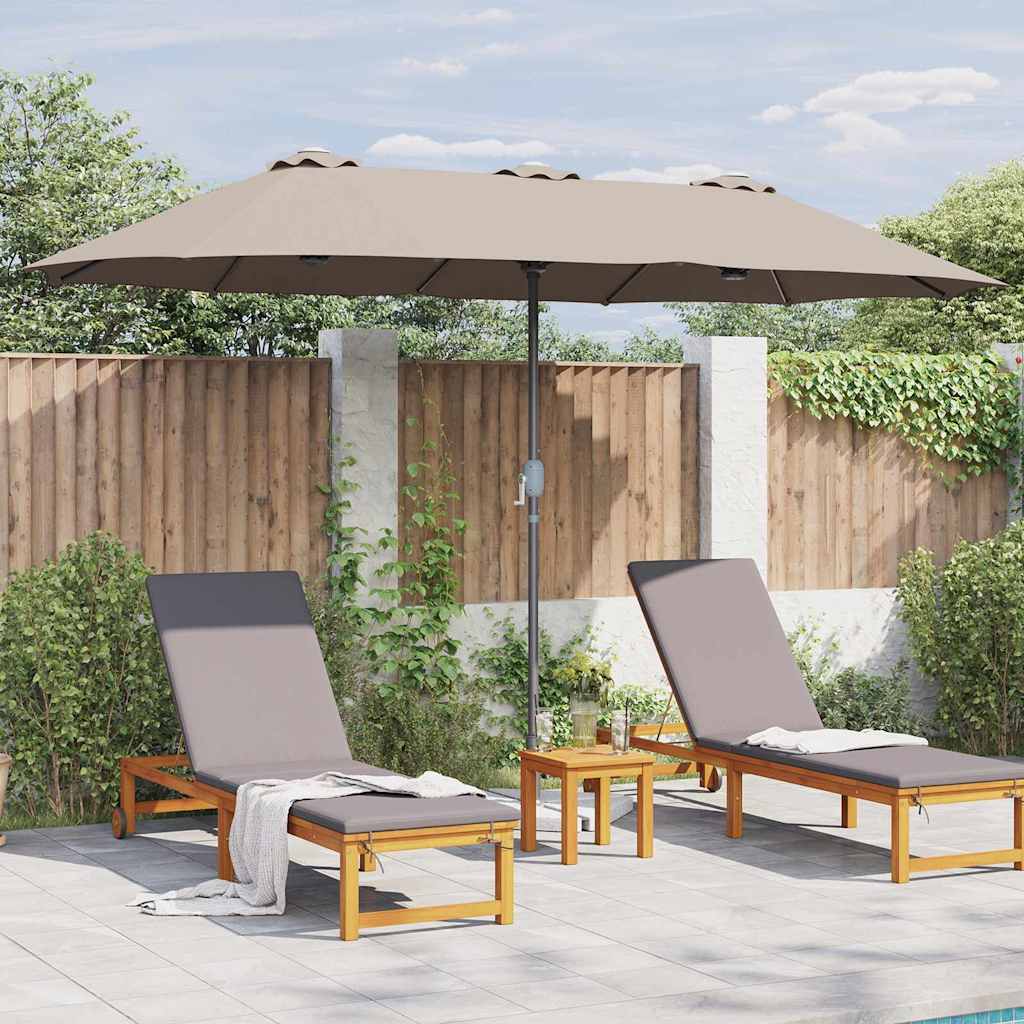 Garten-Sonnenschirm Sand 370 x 197 x 239 cm