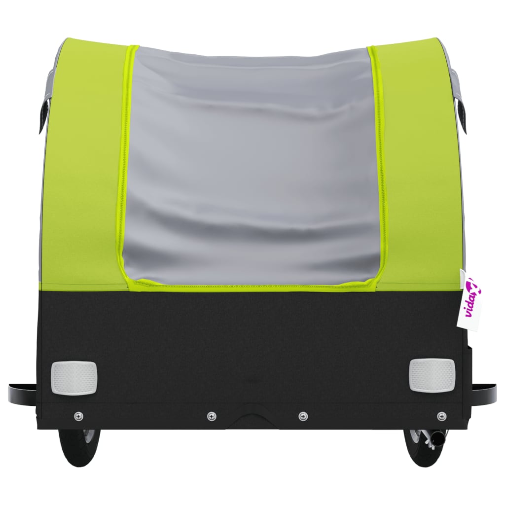 Fahrradanhänger Schwarz und Orange 30 kg Eisen